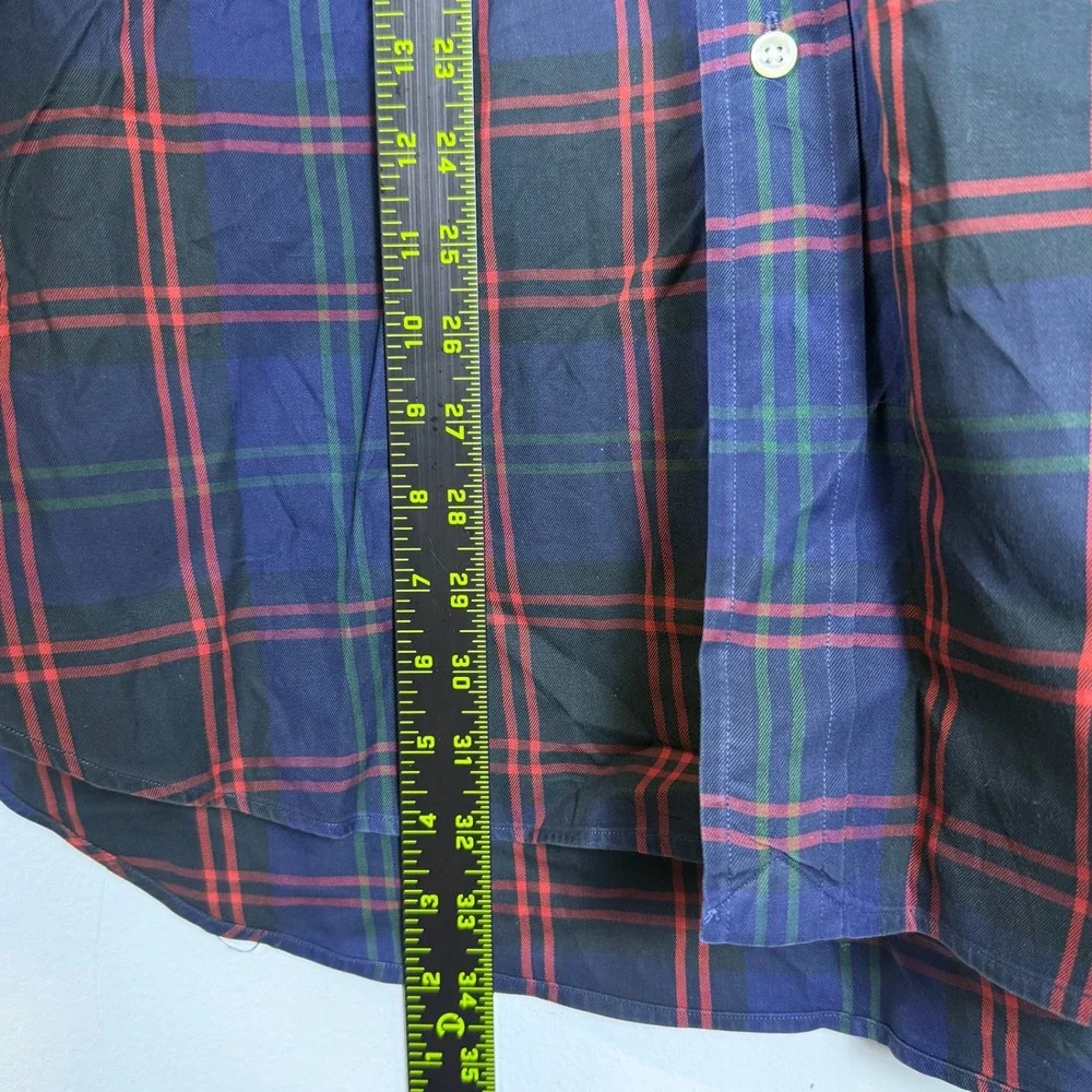 Vintage Ralph‎ Lauren Button Down Mens XL Navy Blue Red Color Blake Fit Pony